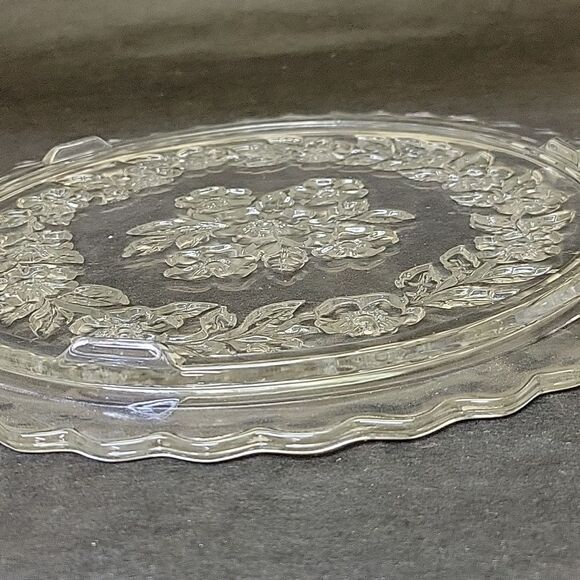 Vintage Apple Blossom Sovereign House Footed Cake Plate 11.5” Serving Plate - Picture 4 of 4